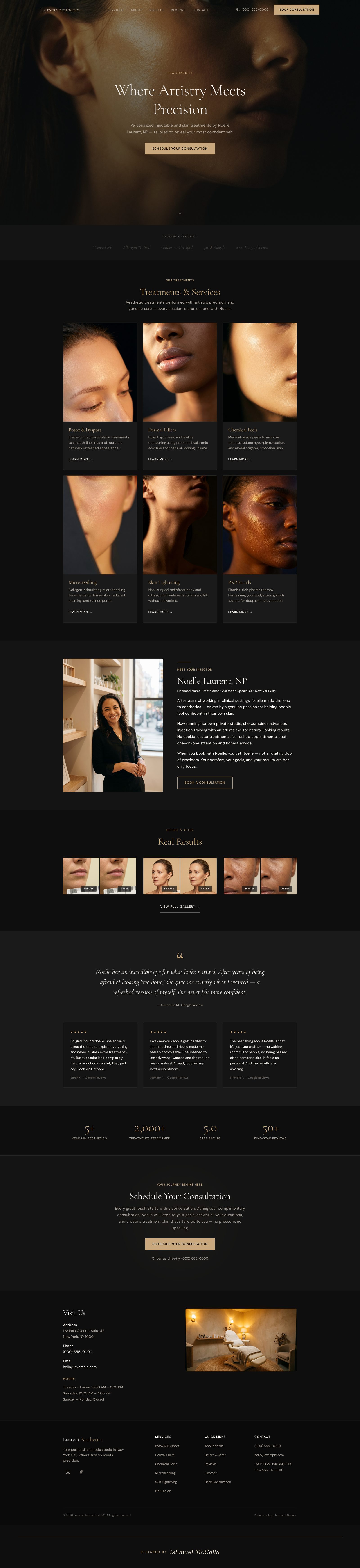 Laurent Aesthetics — full site walkthrough